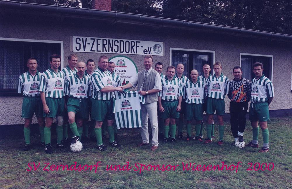 2000: 1. Männermannschaft mit neuen Wiesenhof Trikots